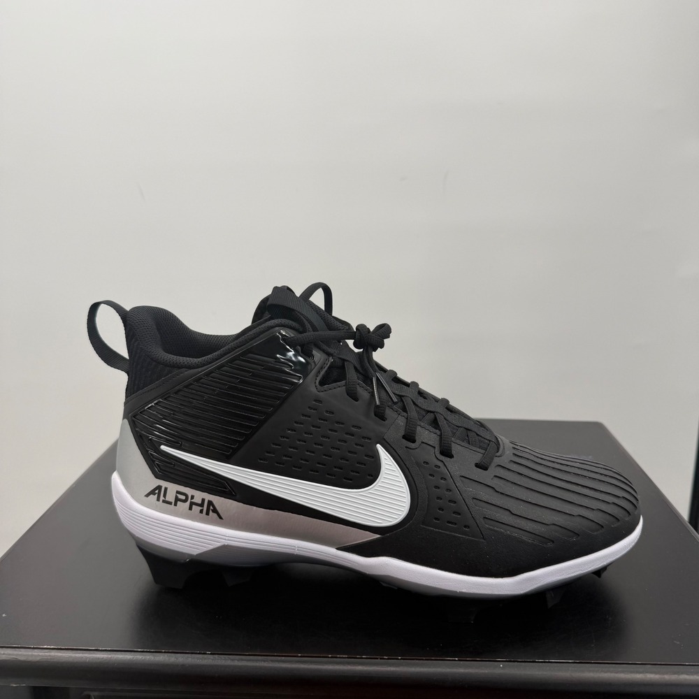 Nike Alpha Menace Strong Football Cleats Mens 14 Black II5139-010 New